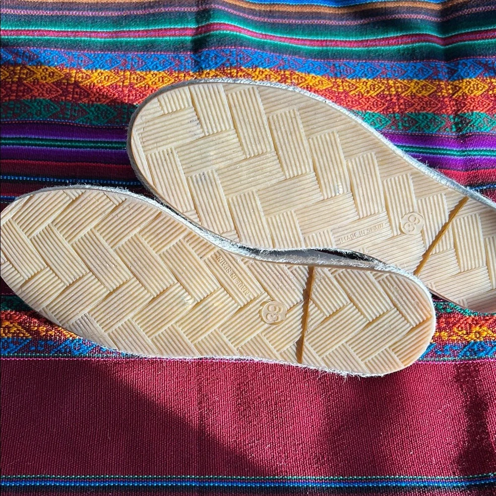Fabiolas Gray Suede Espadrille Slip-Ons, Women’s size EU 39 (size 8.5 or 9)